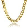 Hip Hop Cuban 24K Gold Necklace 8MM70CM Sideways Men's Necklace Jewelry Gift