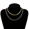 Hip Hop Double Layer Thick Chain Necklace for Women Choker Jewelry