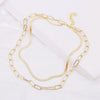 Hip Hop Double Layer Thick Chain Necklace for Women Choker Jewelry