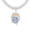 Hip Hop Drip Dollar Lip Pendant Necklace Jewelry Men Iced Out Cuban Link Chain Silver Color Tongue Necklace Pendant Women Gift