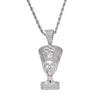 Hip Hop Egyptian Nefertiti Pendant Necklace Cubic Zircon Cleopatra Nefertiti Necklaces Exotic Jewelry Gift