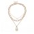 Hip Hop Exaggerated Thick Clavicle Chain Necklace For Women Multi-layer Lock Heart Pendant Necklace Sweater Chain Jewelry