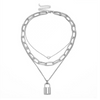Hip Hop Exaggerated Thick Clavicle Chain Necklace For Women Multi-layer Lock Heart Pendant Necklace Sweater Chain Jewelry