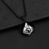 Hip Hop Genshin Impact Eye of God Stainless Steel Necklace Grass Water Wind Thunder Fire Rock Ice Element Cosplay Jewelry Gift