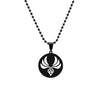 Hip Hop Genshin Impact Eye of God Stainless Steel Necklace Grass Water Wind Thunder Fire Rock Ice Element Cosplay Jewelry Gift