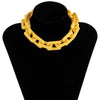 Hip Hop Geometric Acrylic Chains Choker For Women Colorful  Resin Short Collar Necklace Party Gift Accessories