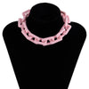 Hip Hop Geometric Acrylic Chains Choker For Women Colorful  Resin Short Collar Necklace Party Gift Accessories