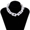 Hip Hop Geometric Acrylic Chains Choker For Women Colorful  Resin Short Collar Necklace Party Gift Accessories