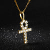 Hip Hop Gold Cross Necklace For Women Men's Jewelry Zircon Cross Pendant AAA Iced out Chain on the neck CZ Egyptian Necklaces