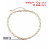 Hip Hop Golden Necklace Women Collar Simple Retro Cuban Chunky Thick Clavicle Necklaces Glamour Girl Jewelry