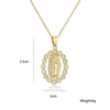 Hip Hop Iced Out Big Virgin Mary Necklaces Pendants Gold Color Stainless Steel Chain For Women Christian Jewelry Madonna