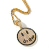 Hip Hop Jewelry Drew Smiling Face Pendant Necklace For Men Women  Micro Pave Colorful Zircon Lovers Necklace