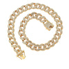Hip Hop Jewelry Iced Out Bling Punk European and American Personality Hip-hop Street Inlaid Diamond Cuban Men Necklace