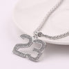 Hip Hop Lucky Number 23 Crystal pendant necklace Basketball Legend Number 23 women men necklace Jewelry gifts