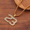 Hip Hop Lucky Number 23 Crystal pendant necklace Basketball Legend Number 23 women men necklace Jewelry gifts