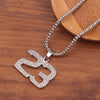 Hip Hop Lucky Number 23 Crystal pendant necklace Basketball Legend Number 23 women men necklace Jewelry gifts