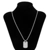 Hip Hop  Geometric Full Rhinestone Pendant Necklace Women Men’s Accessories Punk Basic Twisted Chain Necklace Kpop Jewelry