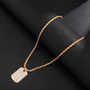 Hip Hop  Geometric Full Rhinestone Pendant Necklace Women Men’s Accessories Punk Basic Twisted Chain Necklace Kpop Jewelry