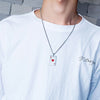 Hip Hop Mens Necklace Stainless Steel Chain Red Black A Heart Playing Cards Pendant Necklace for Men Casino Lucky Jewelry Gift
