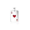 Hip Hop Mens Necklace Stainless Steel Chain Red Black A Heart Playing Cards Pendant Necklace for Men Casino Lucky Jewelry Gift