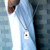 Hip Hop Mens Necklace Stainless Steel Chain Red Black A Heart Playing Cards Pendant Necklace for Men Casino Lucky Jewelry Gift