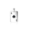 Hip Hop Mens Necklace Stainless Steel Chain Red Black A Heart Playing Cards Pendant Necklace for Men Casino Lucky Jewelry Gift