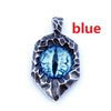Hip-Hop Trendy Red Eye Stone Inlaid Pendant Necklace Eye of The Devil Pendant Men's Character Retro Devil Eye Pendant Chain
