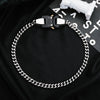 Hip Hop Plug Lock Metal Thick Chain Necklace Titanium Steel Clavicle Metal Chain Splicing Necklace Chain Charm Jewelry
