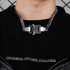 Hip Hop Plug Lock Metal Thick Chain Necklace Titanium Steel Clavicle Metal Chain Splicing Necklace Chain Charm Jewelry