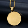 Hip Hop Praying Hands Pendant &amp; Chains for Men Gold Color Stainless Steel Iced Out Round Necklace Christian Jewelry