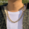 Hip Hop Punk Cuban Link Thick Chain Necklace for Men Short Choker Necklace on The Neck Collar Jewelry Gift Accessories