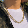 Hip Hop Punk Cuban Link Thick Chain Necklace for Men Short Choker Necklace on The Neck Collar Jewelry Gift Accessories