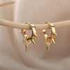 Hip-Hop Punk Hoop Earrings for Women Girls Luxury Stainless Steel Gold Color Hoops Earing Gothic Party Jewerly Gift Bijoux Femme