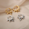 Hip-Hop Punk Hoop Earrings for Women Girls Luxury Stainless Steel Gold Color Hoops Earing Gothic Party Jewerly Gift Bijoux Femme