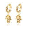 Hip-Hop Punk Hoop Earrings for Women Girls Luxury Stainless Steel Gold Color Hoops Earing Gothic Party Jewerly Gift Bijoux Femme