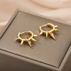 Hip-Hop Punk Hoop Earrings for Women Girls Luxury Stainless Steel Gold Color Hoops Earing Gothic Party Jewerly Gift Bijoux Femme