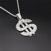 Hip Hop Punk Large US Dollar Money Sign Pendant With Cuban Chain Choker Necklace For Men Women