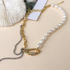 Hip Hop Punk Vintage Pearl Choker Baroque  Design Collarbone Chain 2021 For Young Girls Choker Jewelry Gifts