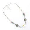Hip Hop Rainbow Flower Chrysanthemum Bohemia Choker Necklace Rock Trendy Statement Jewelry Beads Necklace Unisex Gifts
