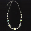 Hip Hop Rainbow Flower Chrysanthemum Bohemia Choker Necklace Rock Trendy Statement Jewelry Beads Necklace Unisex Gifts