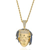 Hip-Hop Rap Rapper xxxtentacion Necklace Pendant With Rope Chain Bling Cubic Zircon Cool Men's Rock Biker Jewelry Gift