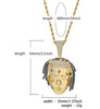 Hip-Hop Rap Rapper xxxtentacion Necklace Pendant With Rope Chain Bling Cubic Zircon Cool Men's Rock Biker Jewelry Gift