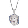 Hip-Hop Rap Rapper xxxtentacion Necklace Pendant With Rope Chain Bling Cubic Zircon Cool Men's Rock Biker Jewelry Gift