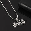 Hip Hop Rapper JUICE WRLD Necklace Strand Beads Chain Stainless Steel Letter Pendant Necklace Jewelry Fans Gift Femme Mujer