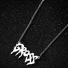 Hip Hop Rapper JUICE WRLD Necklace Strand Beads Chain Stainless Steel Letter Pendant Necklace Jewelry Fans Gift Femme Mujer