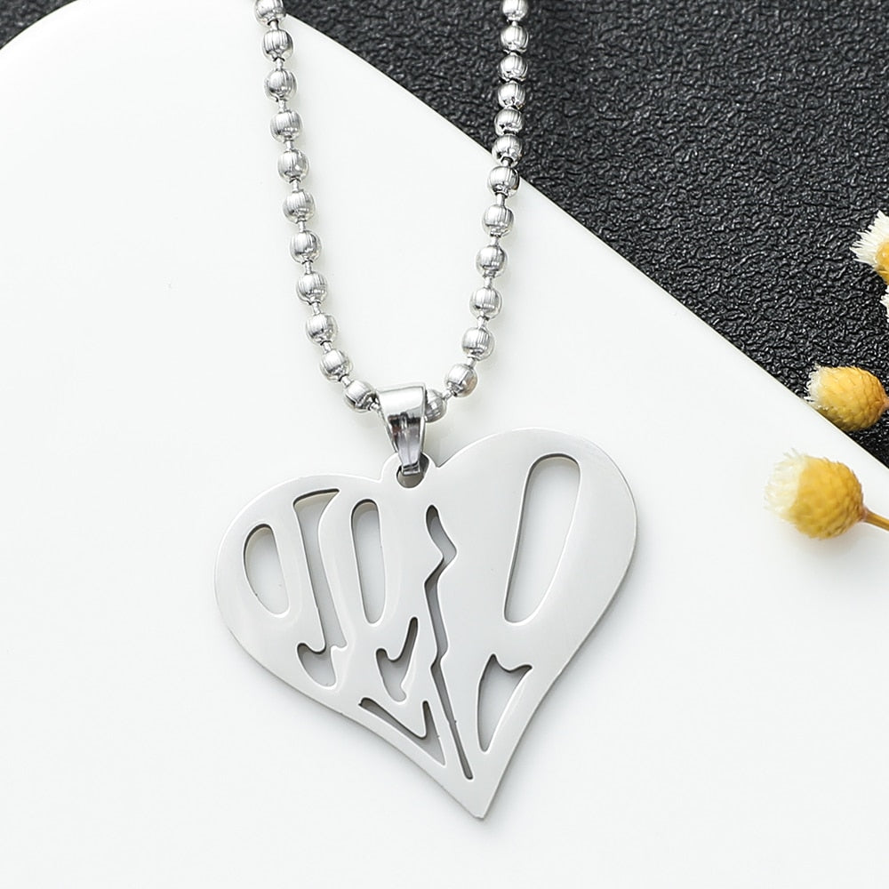 Hip Hop Rapper Juice Wrld 999 Necklace Heart Pendants Necklaces Fans Memorial Jewelry Gifts Man Women Party Accessory