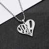 Hip Hop Rapper Juice Wrld 999 Necklace Heart Pendants Necklaces Fans Memorial Jewelry Gifts Man Women Party Accessory