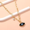 Hip Hop Rock Devil Eye Pendant Necklace  Creative Punk Girl Choker Imitation Natural Stone Disco Party Women Jewelry Gift