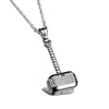 Hip Hop Rock Film Thor Hammer Necklace Pendant Gold Silver Color 316L Stainless Steel Jewelry
