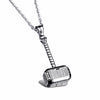 Hip Hop Rock Film Thor Hammer Necklace Pendant Gold Silver Color 316L Stainless Steel Jewelry